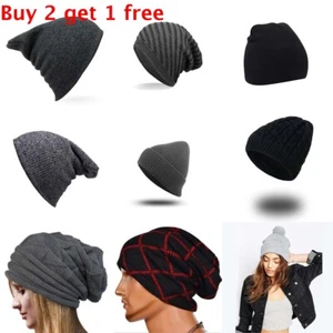 Unisex Mujeres Hombres Invierno Holgado Gorro Tejido Crochet Sombrero Gorra Enfocada Múltiples Estilos - Imagen 1 de 72