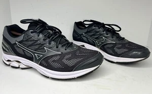 Mizuno Wave Rider 21 #J1GC180309 Black/Silver Running Shoes Women Size 9.5 Sport - Picture 1 of 17