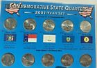 Us 2001 Coin Set Commemorative State Quarters (Philadelphia & Denver Mints)