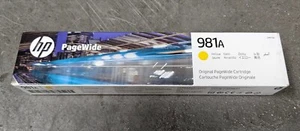 HP J3M70A Genuine Ink Cartridge HP 981A Yellow Ink in Box 04.2024 Exp. - Picture 1 of 3