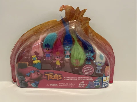 TROLLS Wild Hair Collection Pack 8 Dolls Mini Figures New with Damaged Package Cover