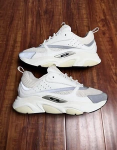 Dior B22 Reflective Mens White Grey Sneakers - Size 47D 14US - SHIPS ASAP - Picture 1 of 8
