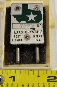 7073KHz (7.073 MHz) Vintage 40 Meter Novice Ham Crystal by Texas Crystals - Zdjęcie 1 z 1
