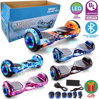 Electric Hoverboard Bluetooth Speaker LED Self Balancing Scooter UL - image 1 of 4
