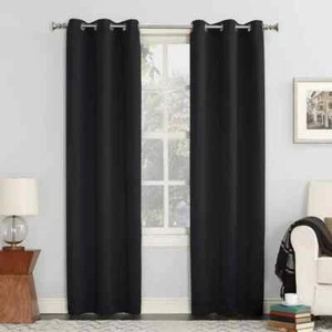SUN ZERO(2 PK)KENNETH ENERGY SAVING BLACKOUT GROMMET CURTAIN PANEL, 40"W X108"L - Picture 1 of 4
