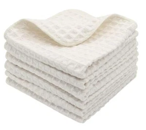 Microfiber Kitchen Cleaning Cloth Thick Dish Rags Waffle Weave Washcloths Ultra - Picture 1 of 8