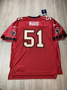 Camiseta de fútbol americano de la NFL Tampa Bay Buccaneers firmada por Barrett Ruud #51 nueva Reebok rara - Imagen 1 de 9