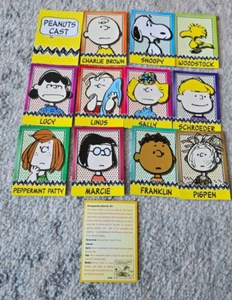 2013 PEANUTS PROMO CARD SET OF 13 CHARLIE BROWN SNOOPY LUCY FRANKLIN RERUN LINUS - Picture 1 of 1