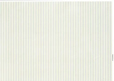 Papel pintado Brodnax para casa de muñecas a rayas azul pálido verde crema "rayas costeras" 1:12 Foto 1 de 4