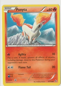Pokémon Ponyta Flashfire 14/106 Common EN 2014 Tomokazu Komiya - Picture 1 of 2