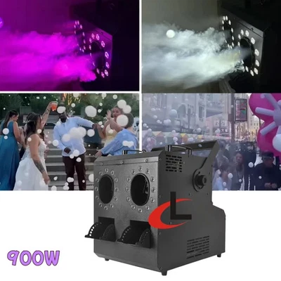 Rgbw 4in1 Led Color 900W 2 Ways LED Bubble Fog Machine Smoke Fog Haze Machine - Image 1 of 4