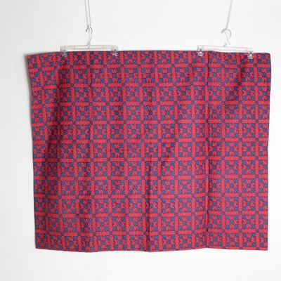 Unfinished Patriotic Quilt Blanket Red White Blue Stars 52x43 Country America - Image 1 of 4