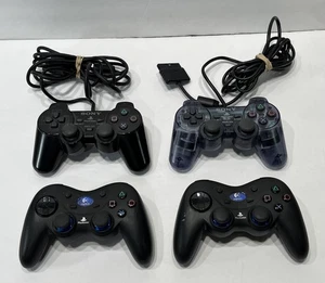 4 - Sony PlayStation DualShock 2 Analog Controllers SCPH 10010 & GX2DD-11 - Picture 1 of 3