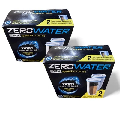 4 Each Zero Water 5 Stage Advanced Filtration Replacement Filters ~ NEW A5 - Image 1 of 3