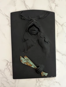 D. Andrew Rodriguez Arte en Relieve Arcilla Nativo Americano Escultura Canto Nocturno 2003 - Imagen 1 de 7