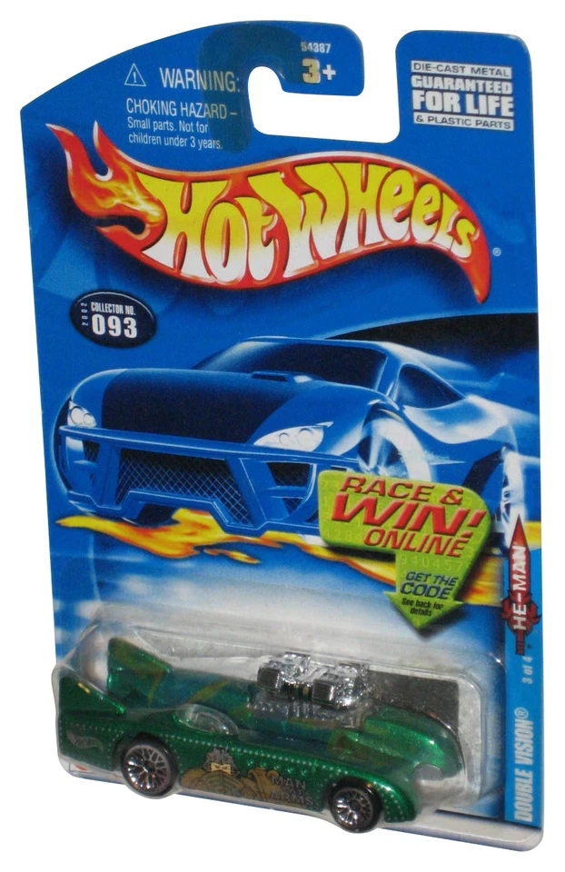 Hot Wheels Double Vision (2002) Masters of Universe He-Man Man At Arms Green Car - Image 1 of 1