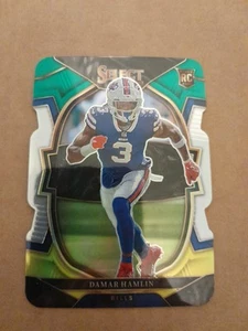 2022 Panini Select - Concourse Damar Hamlin Rc Green & Yellow Prizm Die-Cut - Bild 1 von 2