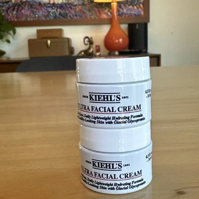 2x Kiehl's Ultra Facial Face Cream Deluxe 14ml Each New W/Glacial Glycoprotein - Image 1 of 4