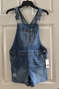 SO Shorts Jean Blue Overalls Denim Bibs Jumper Girls 16 Youth - Picture 1 of 6