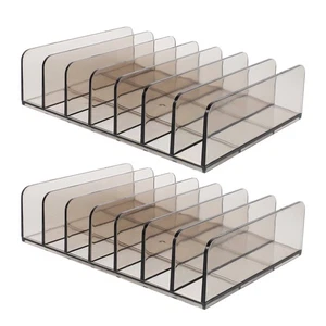 Caja de almacenamiento de efectivo de 2 piezas Bandeja de clasificación de tarjetas de viaje Organizador de facturas para escritorio - Imagen 1 de 12