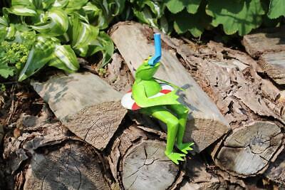 Gartenfigur Frosch Taucher Gartendeko Dekofigur Schnorcheln Rettungsring • 10.75€