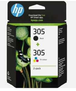 HP 305, czarne/trójkolorowe oryginalne wkłady atramentowe (6ZD17AE), opakowanie 2 szt. - Zdjęcie 1 z 1