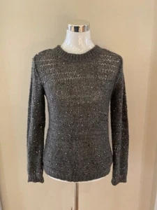 JOE'S charcoal grey mohair-blend crew neck jumper, Size 1, UK 8-10 - Picture 1 of 6