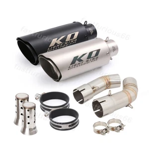 Slip For Ducati 848 1098 1198 Exhaust Muffler Mid Link Pipe Baffle 51MM System - Picture 1 of 13