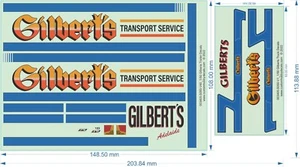 Gilberts Truck & Trailer Decals - 1/25 1/50 1/64 - Water Decals - Picture 1 of 4