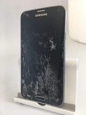 Samsung Galaxy S5 Neo Black Unlocked Android Smartphone Cracked Incomplete  - Image 1 of 4