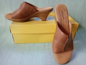 NIB Softspots Women's Clogs Mules Sandals Open Toe Size 9.5M Valley Brown - Picture 1 of 10