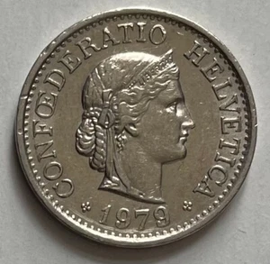 Switzerland 10 Rappen 1979 - Helvetia - Libertas - Circulated - Picture 1 of 5
