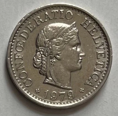 Switzerland 10 Rappen 1979 - Helvetia - Libertas - Circulated - Image 1 of 4