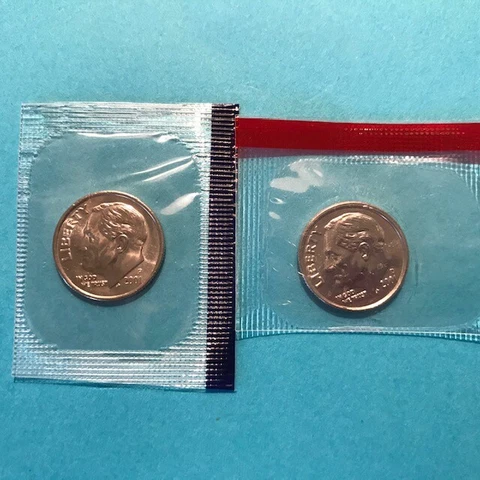 2001 P&D  Roosevelt Dimes  Mint Cello Unc  FREE SHIP Cover