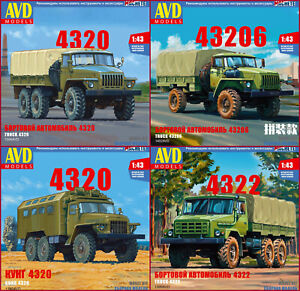 1:43 Bausatz russian truck URAL 375 4320 43206 4322 AVD KIT SSM kung USSR URSS