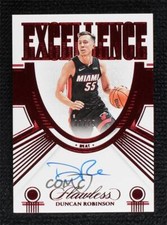 2021-22 Panini Flawless Excellence Signatures Ruby 6/15 Duncan Robinson Auto