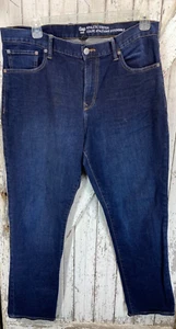 Gap Athletic Straight Leg Dark Wash Jeans Men's Size 38x32 Denim Minimalist - Picture 1 of 7