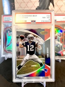 ⭐️ TOM BRADY 2003 BOWMANS BEST REFRACTOR #34 PSA 8 NM-MT GRADED CARD PATRIOTS🔥 - Bild 1 von 2
