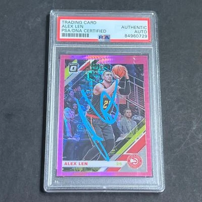 2019-20 Panini Donruss Optic Basketball #32 Alex Len Signed Card AUTO PSA Slabbe - Image 1 of 2