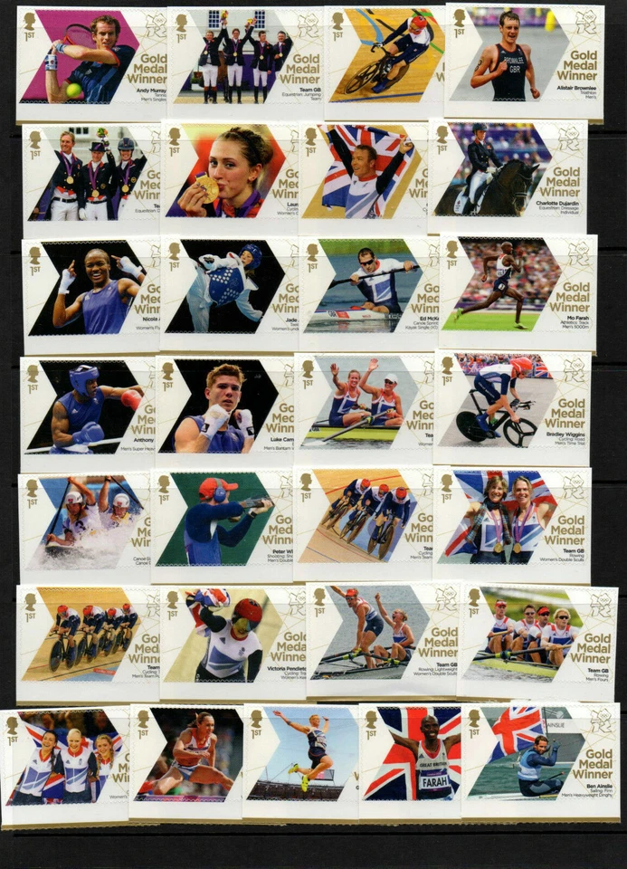 Estampillas autoadhesivas completas olímpicas 2012 29 + 34 (63) U/M Foto 1 de 2