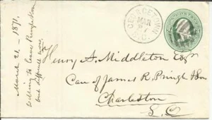 US -LEAF FANCY CANCEL- GEORGETOWN(Georgetown County)SOUTH CAROLINA - Picture 1 of 2
