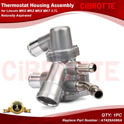 Coolant Thermostat Housing Assembly for 13-16 Lincoln MKS MKZ 11-18 MKX 3.7L NA - Image 1 of 4