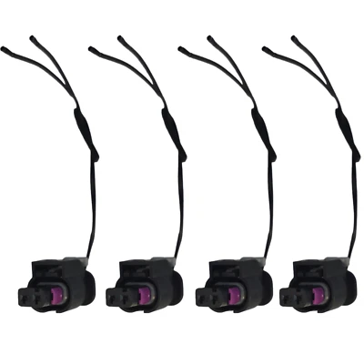 4 x Conector de inyector de combustible compatible con C180 C200 C250 E200 E250 SLK250 12-15 4 cilindros 1,8 L Foto 1 de 4