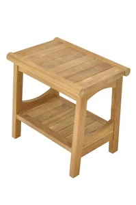 Asiento de ducha Perth madera de teca grado A banco de taburete de 18 - Imagen 1 de 4