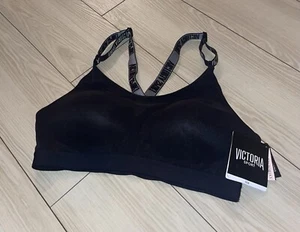 Victorias Secret Victoria Sport Incredible Lightweight Sports Bra 36B Black New - Picture 1 of 5