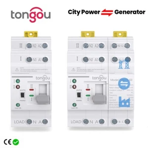 Interruptor de transferencia automática de doble alimentación TONGOU Din Rail 2P 4P ATS 110V 220V 63A - Imagen 1 de 6