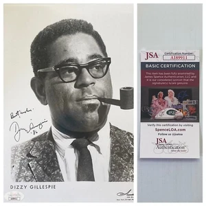 Jazz Trumpeter Dizzy Gillespie Signed Autograph 8x10 B&W Photo - JSA - FREE S&H! - Picture 1 of 6