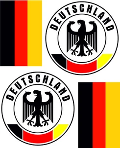 Deutschland Rund Aufbügler Wappen Transferbügeln Zum Aufbügeln 4 Stück 4B - Picture 1 of 5
