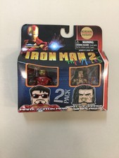 MARVEL MINIMATES BORDERS EXCLUSIVE 2 PK MARK IV IRON MAN BATTLE DAMAGE WHIPLASH