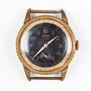 AGEFA Vintage Orologio Uomo Black dial / Da riparare To repair - Imagen 1 de 11